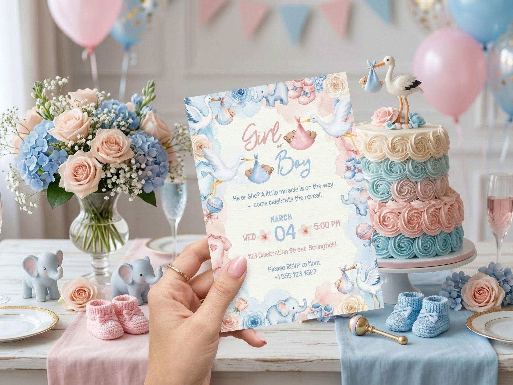 Gender Reveal Invitation