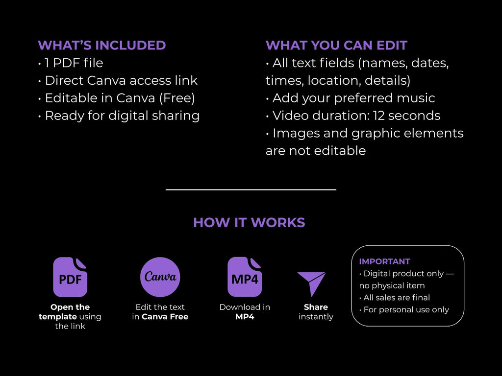 Baby Aviator In The Clouds Birthday Invitation – Editable Canva Template – Share video mp4 – Instant Download