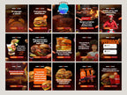 120 Foods  Instagram Templates – Editable Canva Template – Instant Download
