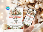 Merry Christmas Party Invitation – Editable Canva Template – Share or Printable 5x7 – Instant Download