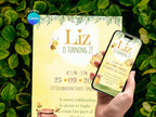 Honey Bee Floral Invitation – Editable Canva Template – Share or Printable 5x7 – Instant Download