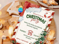 Family Christmas Party Invitation – Editable Canva Template – Share or Printable 5x7 – Instant Download