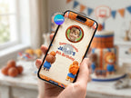 Basketball Party Video Invite for Boys – Editable Canva Template – Share video mp4 – Instant Download