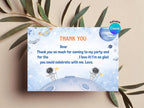 Modern Astronaut Birthday Invitation FULL PARTY BUNDLE - Video Invite & Matching Printables