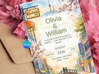 Urban K-Drama Wedding Invitation – Editable Canva Template – Share or Printable 5x7 – Instant Download