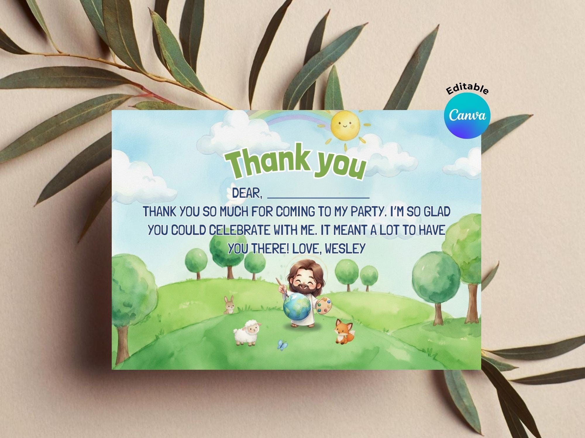 Jesus The Painter Invitation FULL PARTY BUNDLE - Video Invite & Matching Printables