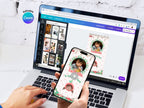 Cherry Birthday Video Invitation – Editable Canva Template – Share video mp4 – Instant Download
