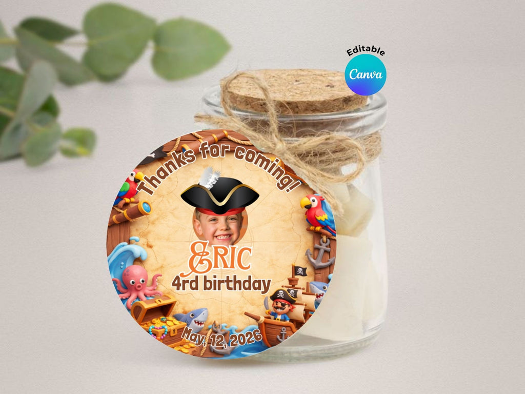 Pirate Adventure Invitation FULL PARTY BUNDLE - Video Invite & Matching Printables