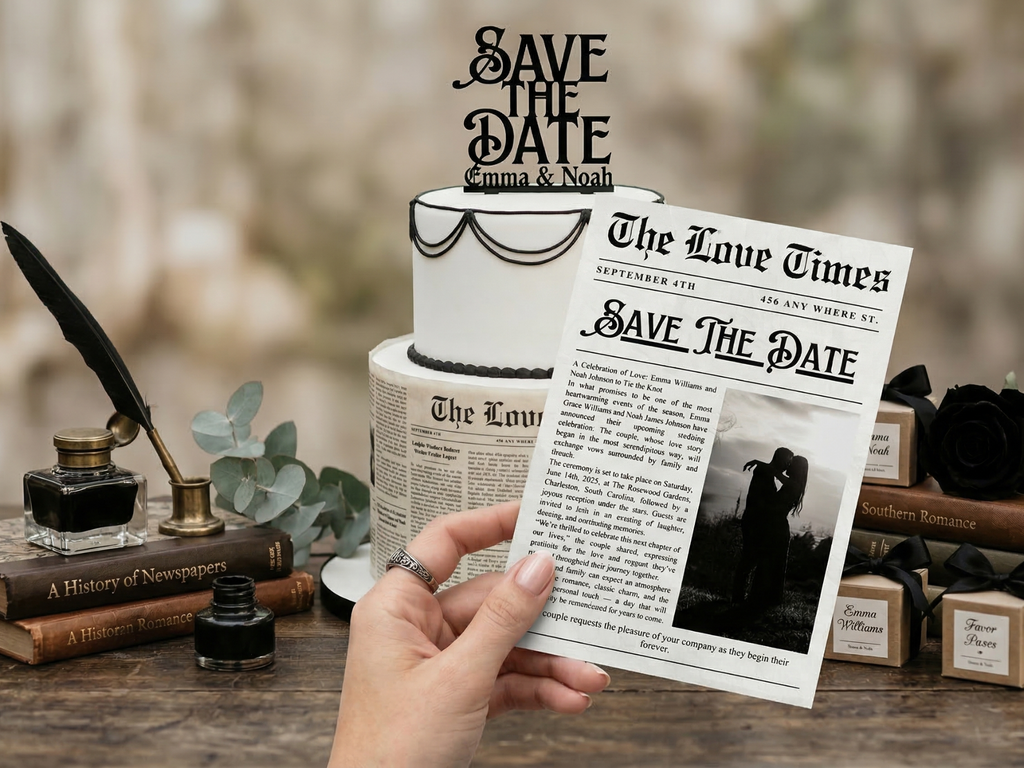 Eternal Vows Wedding Invitation – Editable Canva Template – Share or Printable 5x7 – Instant Download
