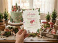 Little Red Hood Watercolor Invitation – Editable Canva Template – Share or Printable 5x7 – Instant Download