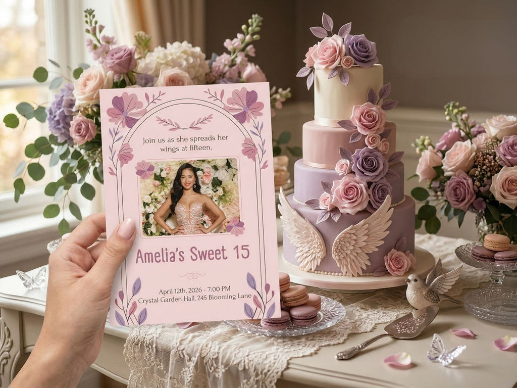 Sweet 15 Invitation – Watercolor Plane Theme – Editable Canva Template – Share or Printable 5x7 – Instant Download