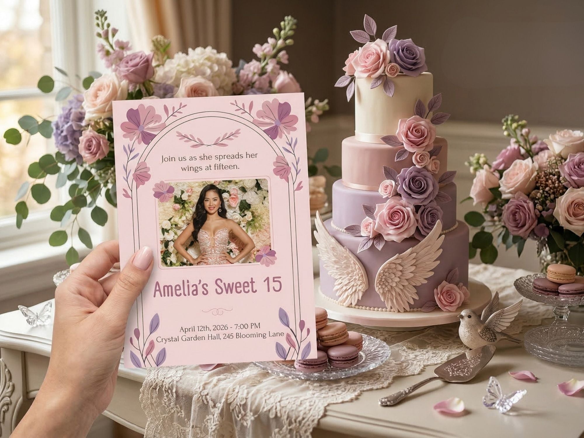 Sweet 15 Invitation – Watercolor Plane Theme – Editable Canva Template – Share or Printable 5x7 – Instant Download