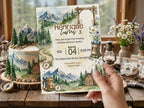 Camping Birthday Invitation – Editable Canva Template – Share or Printable 5x7 – Instant Download