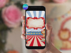Vintage Magic Circus Video Invitation – Editable Canva Template – Share video mp4 – Instant Download